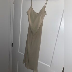 Micheal Kors - Satin Slip Dress in Taupe